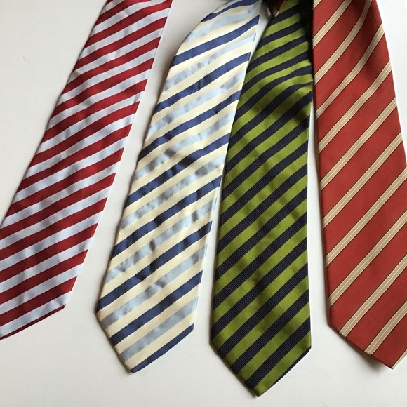 4 striped Altea Milano all silk ties made in Italy 🇮🇹 - Picture 1 of 6